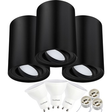 3x Oprawa Natynkowa HALOGENOWA SPOT 115mm+LED GU10