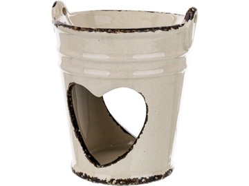 Ceramiczny KOMINEK ZAPACHOWY - prezent z sercem - olejek wosk
