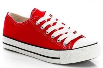 335 NISKIE TRAMPKI TENISÓWKI CZERWONE 38