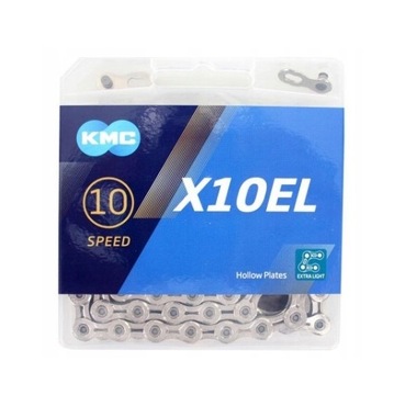 Łańcuch rowerowy KMC x10el + SPINKA