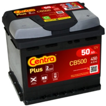 Аккумулятор Centra Plus 50 Ач 450 А CB500 Новая модель RIGHT +