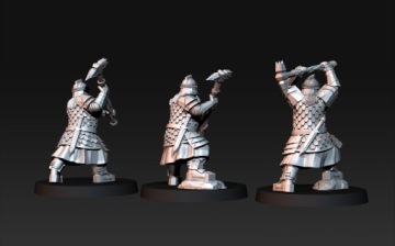 Серебряные козы-гномы с молотом — 3x