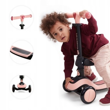 Самокат KINDERKRAFT 2в1 HALLEY со светодиодной подсветкой 24м+