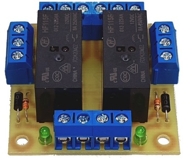 Moduł 2 x przekaźnik 12V - 2x NO NC, 5A 6x PIN