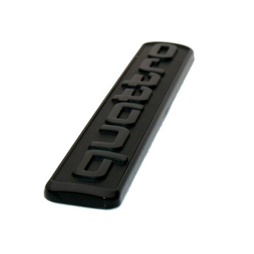 EMBLEMAT AUDI QUATTRO KLAPA TYŁ A3 A4 A5 A6 A7 A8 Q3 Q5 Q7 Q8 CZARNY POŁYSK