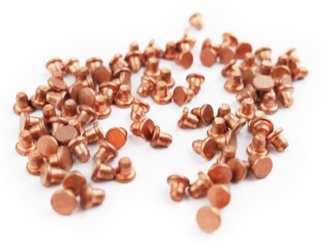 Полный гладкий колышки с медным пятном 3x3,2 мм медного пятно.