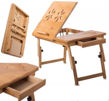 STOLICZEK DO ŁÓŻKA TACA BAMBUSOWY POD LAPTOPA