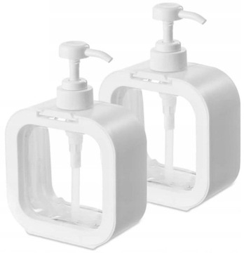 2x DOZOWNIK DO MYDŁA PŁYNU POJEMNIK ŁAZIENKOWY KUCHENNY 500ML