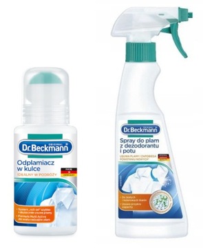 Dr.BECKMANN ODPLAMIACZ W KULCE NA PLAMY + ODPLAMIACZ PRECYZYJNY NA POT