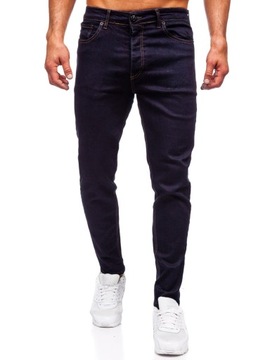 SPODNIE JEANSOWE MĘSKIE SLIM FIT GRANATOWE 5367 DENLEY_33/L