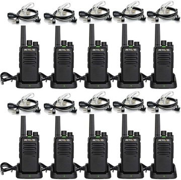 Retevis RT668 Walkie Talkie (Czarne, 10 Sztuk)