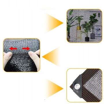 2X3M SIATKA CIENIUJĄCA OSŁONA PRZECIWSŁONECZNA DO OGRODU, PERGOLI, ROŚLIN