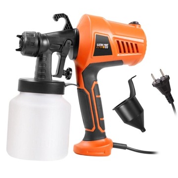 Pistolet natryskowy, 220 V, elektryczny pistolet do malowania w domu, 3 dysze, pomarańczowy