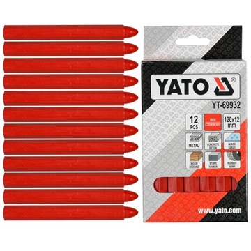 KREDA BUDOWLANA DO ZNAKOWANIA CZERWONA 12 SZT.