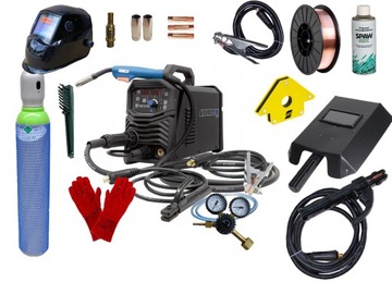 Spawarka MIG Spartus EasyMig 210S Synergia 200A Zestaw butla reduktor drut