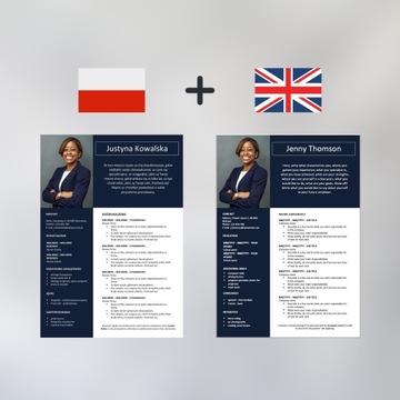 22.03/CV Редактируемый шаблон резюме в MS Word PL + ENG