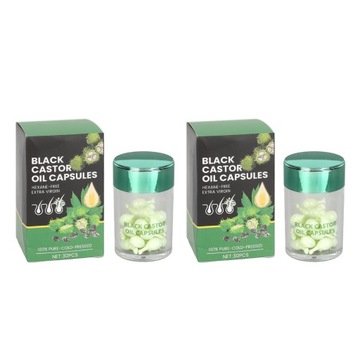 60 шт. Касторовое масло в капсулах для роста волос. Предотвращает потерю 9О.