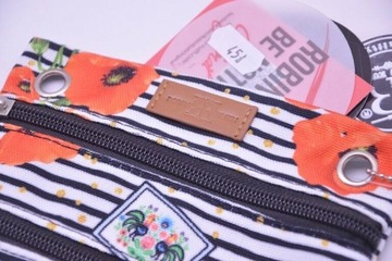 МАЛЕНЬКАЯ СУМКА ROBIN RUTH POLAND С МАками И ПОЛОСАМИ