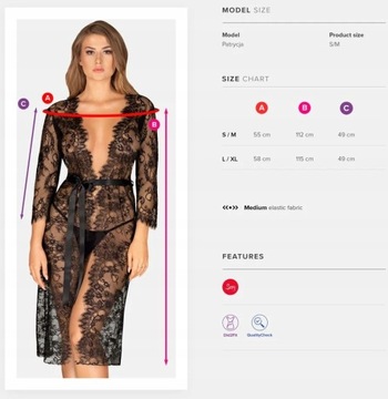 БАННЫЙ ХАЛАТ OBSESSIVE LASHY LASHY S/M