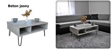Журнальный столик LOFT, современный лофт БЕТОН