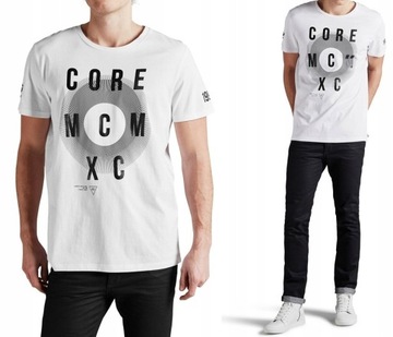 CORE by JACK JONES biała KOSZULKA t-shirt + XXL