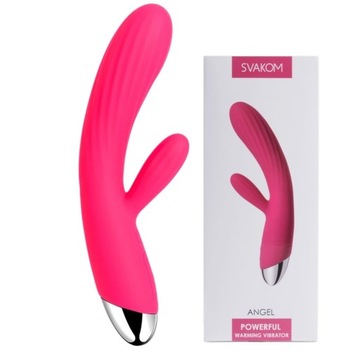 Svakom Angel Plum Wibrator z Króliczkiem Czerwony