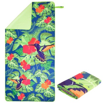 Быстросохнущее банное полотенце из микрофибры, 80 x 160 см, зеленое, спортивное.