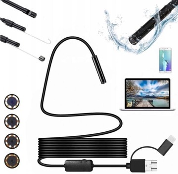 KAMERA INSPEKCYJNA ENDOSKOP FULL HD ANDROID ZESTAW