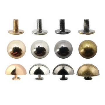 10 шт., металлические куполообразные заклепки, винты, шипы, грибы, панк, пятна, одежда