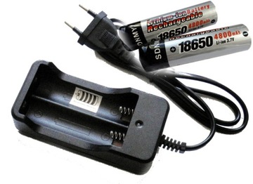 Szybka Ładowarka +2xAkumulator 18650 4800 mAh3,7V