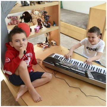 KEYBOARD KLAWISZE ORGANY Z MIKROFONEM DLA DZIECI USB MP3 RADIO NA PREZENT