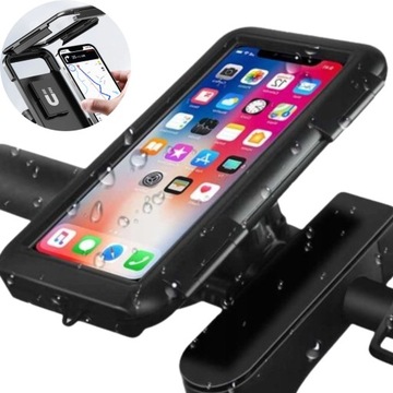 UCHWYT WODOODPORNY ROWEROWY ETUI NA TELEFON SMARTFON KIEROWNICE REGULACJA
