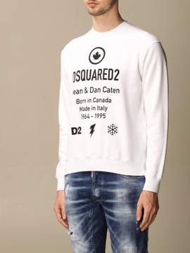 DSQUARED2 bluza MADE in ITALY -40% Oryginał BIAŁA XXL