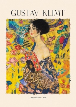 GUSTAV KLIMT DAMA Z WACH. PLAKAT B1 100x70cm #309