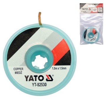 Taśma rozlutownicza plecionka miedziana 1.5 mm x 1.5 m YATO YT-82530