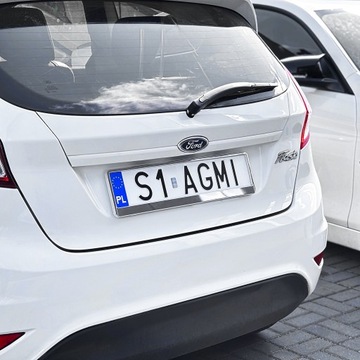 CHROMOWANA RAMKA REJESTRACYJNA POD TABLICE REJESTRACYJNA CHROM METALIK PL