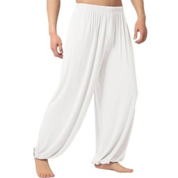 Pure Color Loose Straight Pants Men Sweatpants Ela