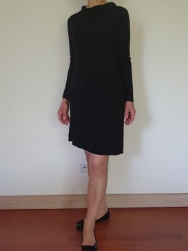 'S MAX MARA czarna sukienka oversize r. M/L elastyczna wiskoza