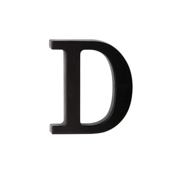 LITERA NA DOM PLASTIKOWA 9cm CZARNA 