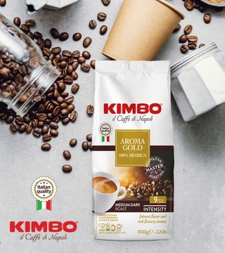 Кофе Kimbo Aroma Gold в зернах 1кг.