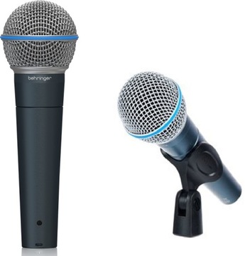 BA 85A Mikrofon dynamiczny przewód KOLOR 3 m Behringer +twarde etui, uchwyt
