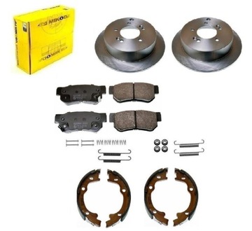 TARCZE KLOCKI SZCZĘKI TUCSON 4WD 2004- TYŁ 284mm