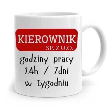 KUBEK PREZENT DLA KIEROWNIKA KIEROWNIK SP.Z O.O. z Nadrukiem ze Zdjęciem