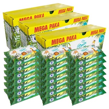 CHUSTECZKI NAWILŻANE DADA MEGA ZESTAW 3 KARTONY 21X72SZT MOKRE EVERYDAY