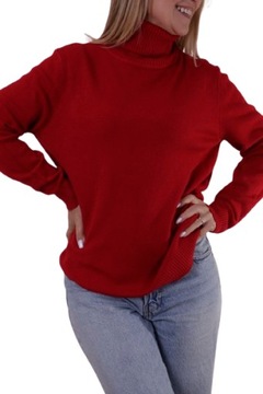 KLASYCZNY SWETEREK GOLF GŁADKI CIEPŁY SWETER *2XL