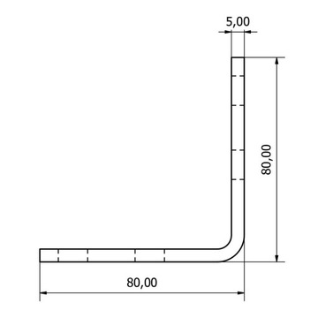 Угловой держатель | Размер: 80x75x75 мм