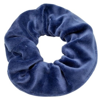 (aurora) G300w GUMKA FROTKA SCRUNCHIE, welur, GRANATOWA