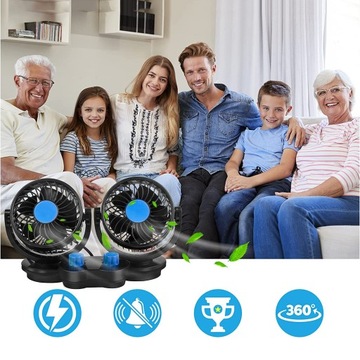 ВЕНТИЛЯТОР ОХЛАЖДЕНИЯ ЭЛЕКТРОМОБИЛЯ 12 В, ДВОЙНОЙ ВРАЩАЮЩИЙСЯ ВЕНТИЛЯТОР