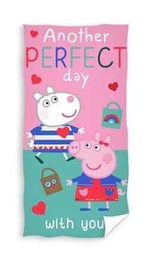 RĘCZNIK KĄPIELOWY PLAŻOWY 70 X 140 CM ŚWINKA PEPPA