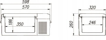 КОМПРЕССОРНЫЙ ТУРИСТИЧЕСКИЙ ХОЛОДИЛЬНИК МОРОЗИЛЬНИКОМ ДО-20